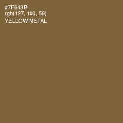 #7F643B - Yellow Metal Color Image